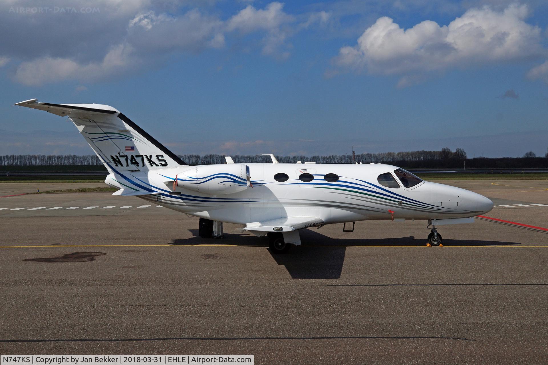 N747KS, 2010 Cessna 510 Citation Mustang Citation Mustang C/N 510-0280, Lelystad Airport. Just arrived from Basel