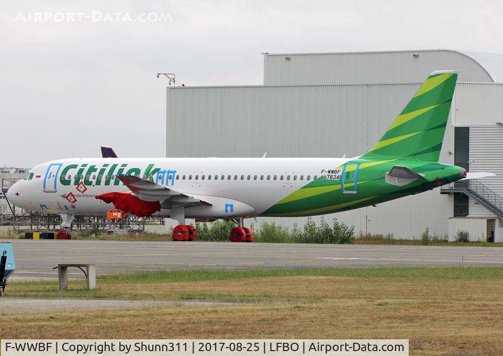 F-WWBF, 2017 Airbus A320-251N C/N 7834, C/n 7834 - To be PK-GTF