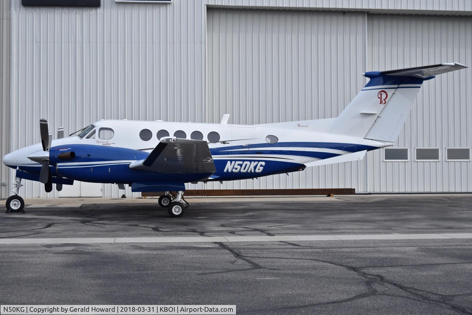 N50KG, 1982 Beech B200 King Air C/N BB-1066, Parked on the south GA ramp.