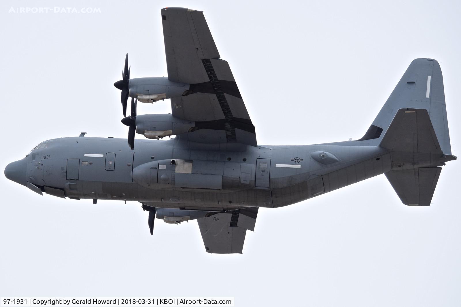 97-1931, 1997 Lockheed Martin EC-130J Commando Solo III C/N 382-5477, Departing BOI. 193rd SOS, 193rd SOW, PA ANG, Harrisburg ANG Base.