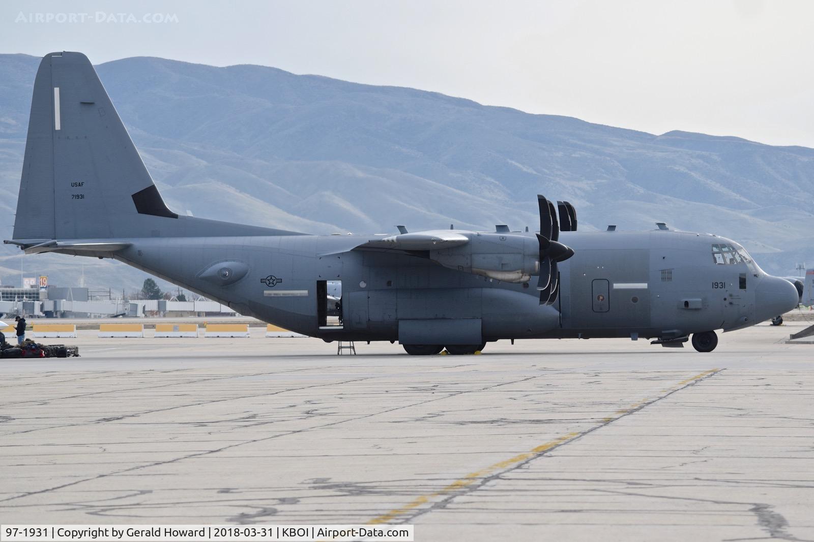 97-1931, 1997 Lockheed Martin EC-130J Commando Solo III C/N 382-5477, Parked on the south GA ramp.  193rd SOS, 193rd SOW, PA ANG, Harrisburg ANG Base.