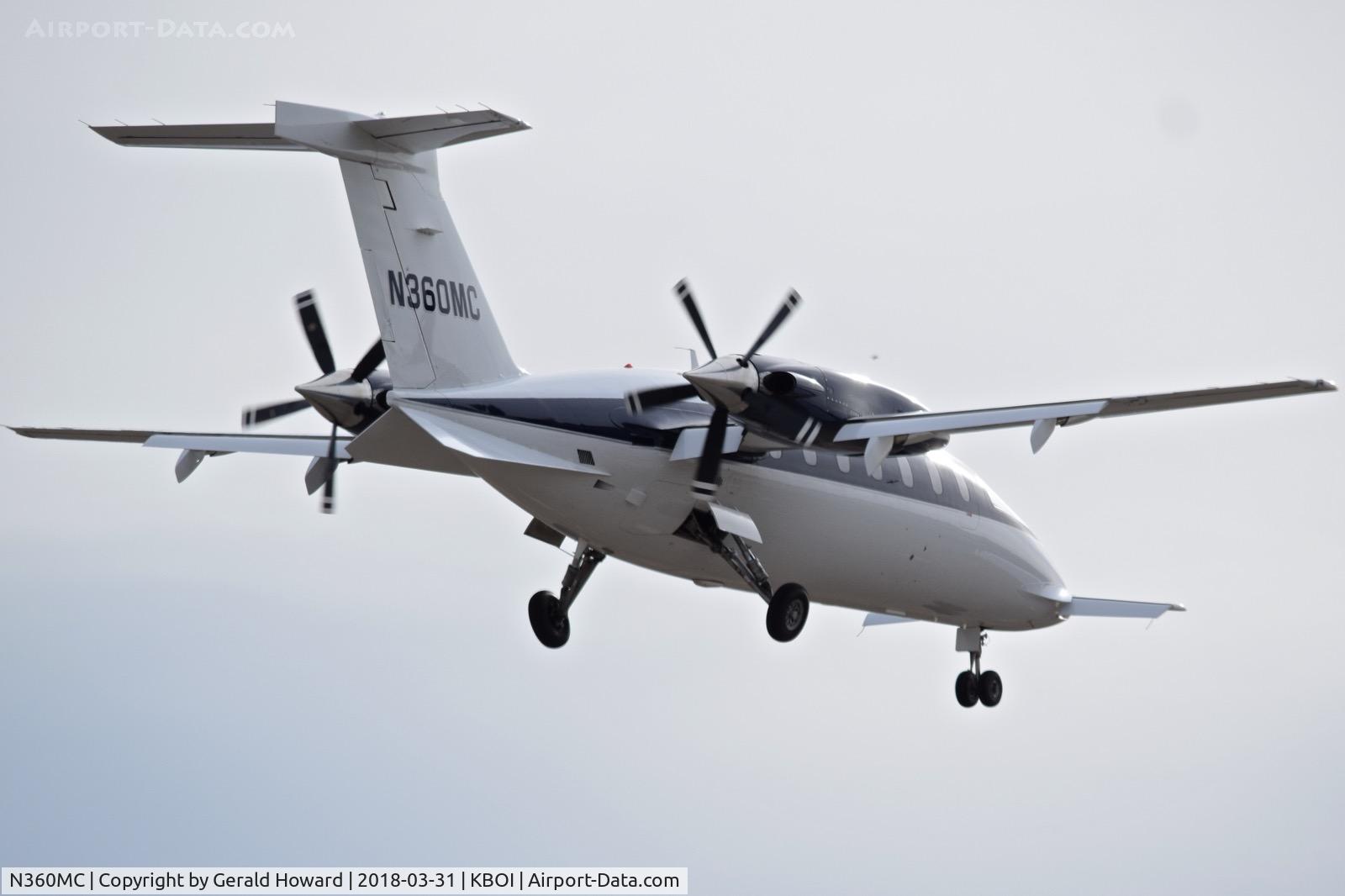 N360MC, 2006 Piaggio P-180 Avanti II C/N 1119, On final for RWY 10R.