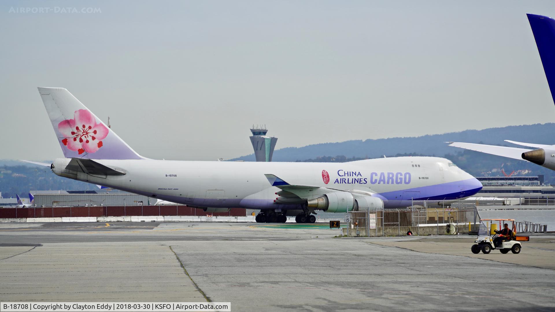 B-18708, 2001 Boeing 747-409F/SCD C/N 30765, SFO 2018.