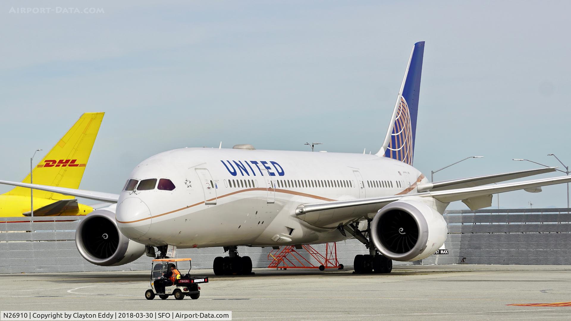 N26910, 2014 Boeing 787-8 Dreamliner C/N 34826, SFO 2018.