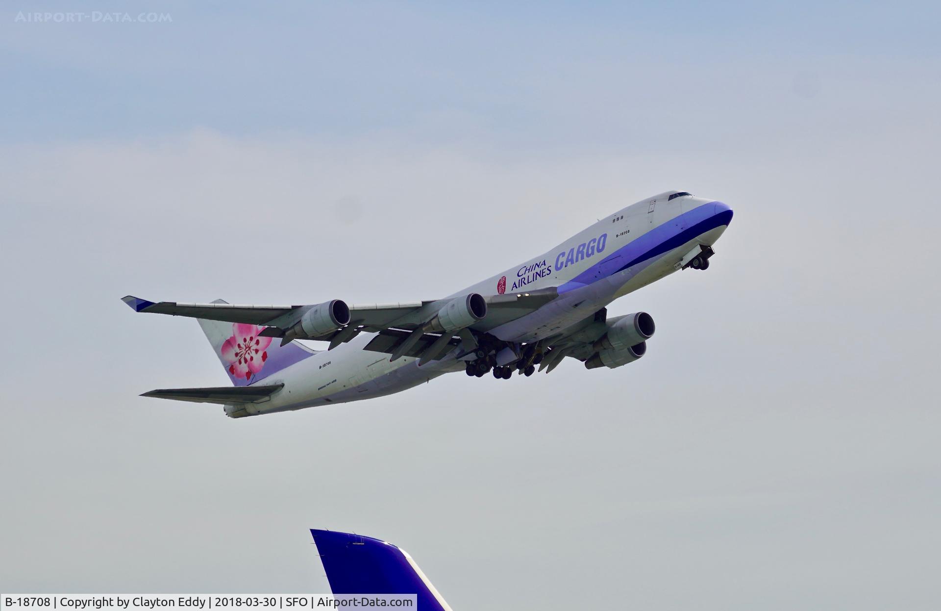 B-18708, 2001 Boeing 747-409F/SCD C/N 30765, SFO 2018.