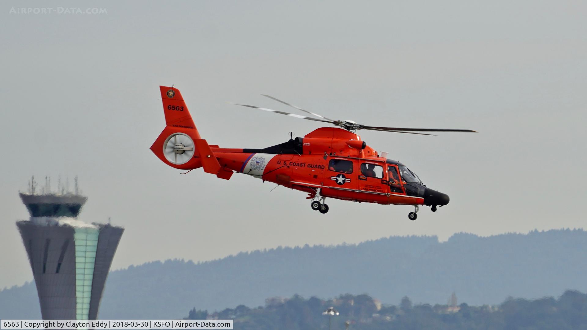 6563, Aerospatiale HH-65C Dolphin C/N 6249, SFO 2018.