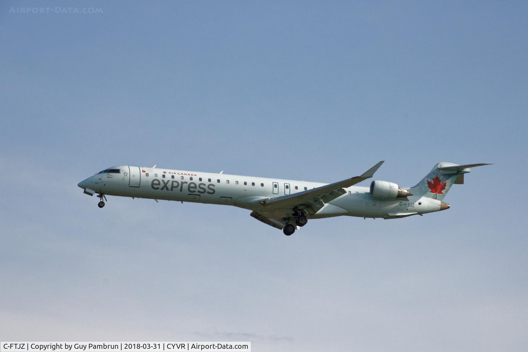 C-FTJZ, 2005 Canadair CRJ-705ER (CL-600-2D15) Regional Jet C/N 15047, Landing