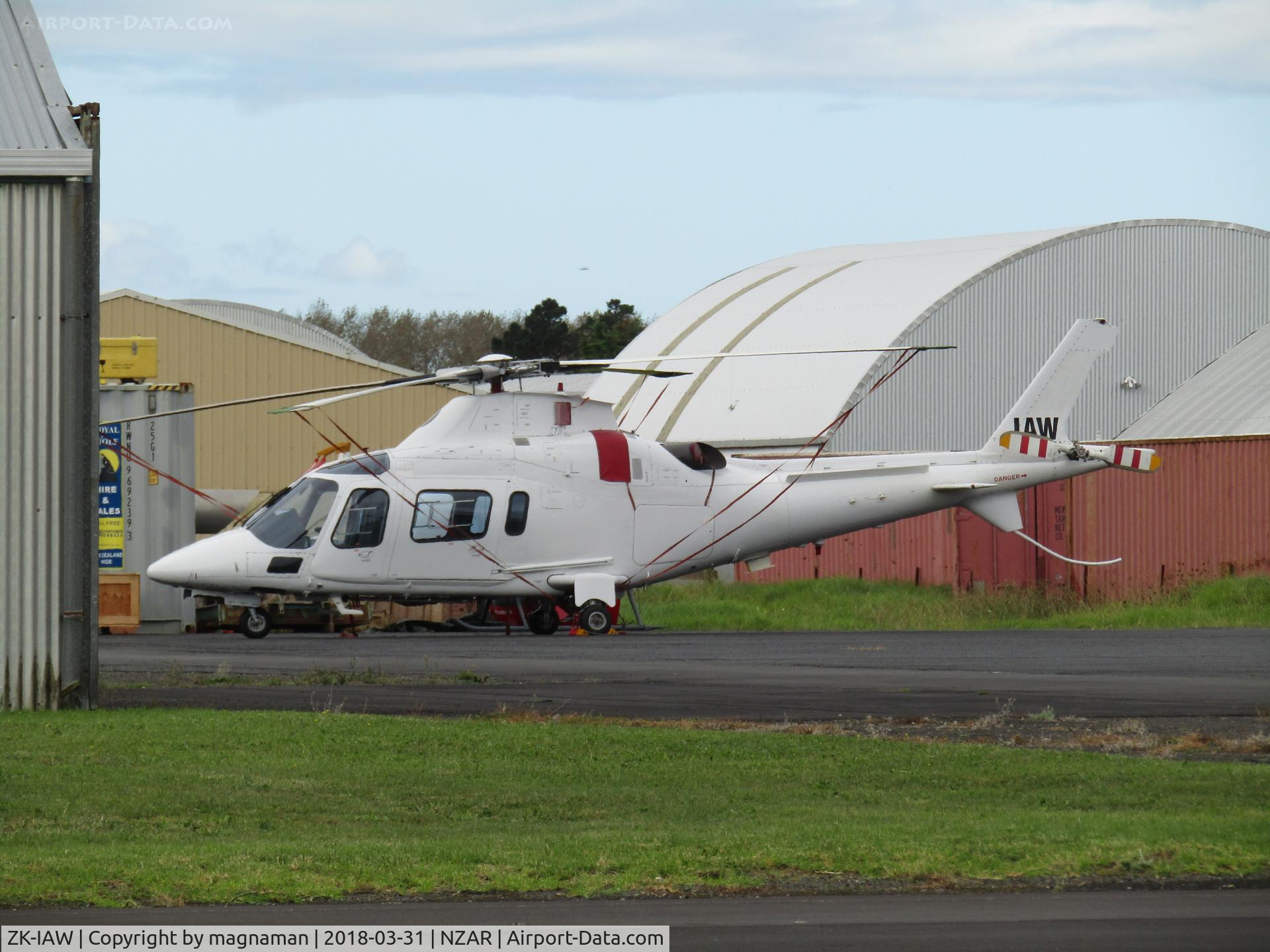 ZK-IAW, 2001 Agusta A-109E Power C/N 11505, long shot across apron