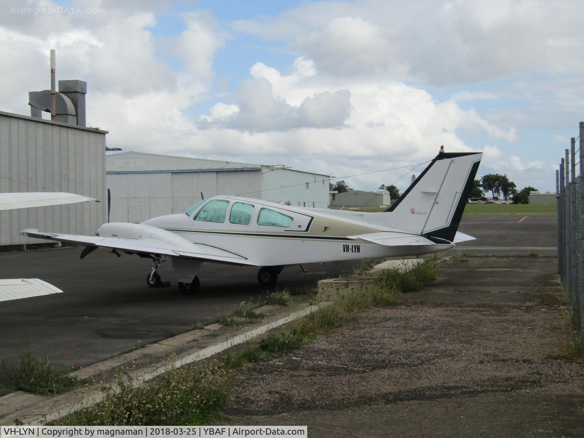 VH-LYN, 1981 Beech 95-B55 Baron C/N TC-2380, at archerfield