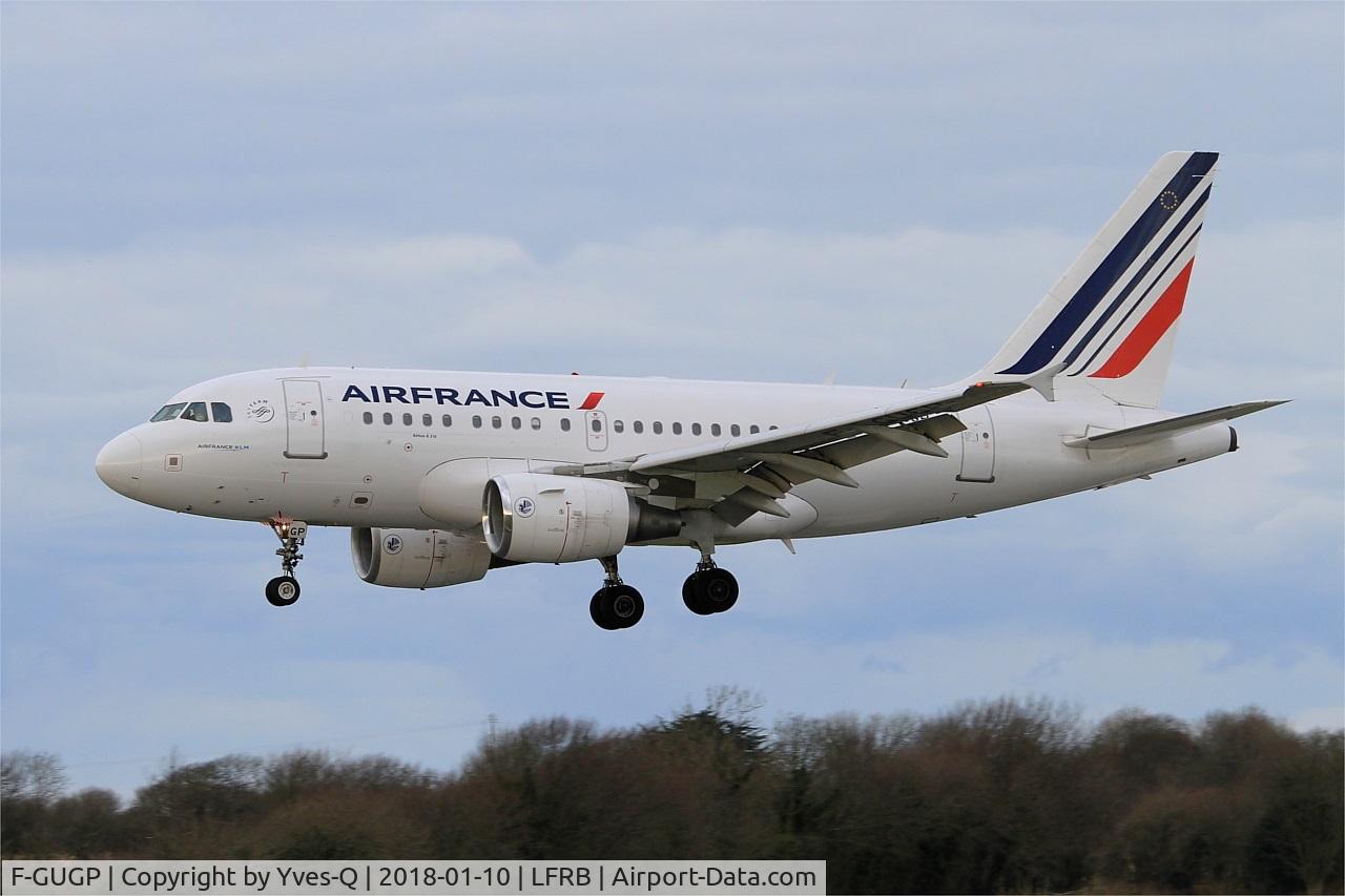 F-GUGP, 2006 Airbus A318-111 C/N 2967, Airbus A318-111, On final rwy 25L, Brest-Bretagne Airport (LFRB-BES)