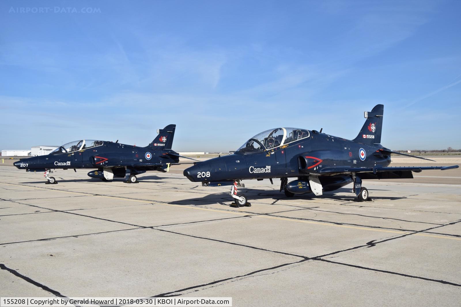 155208, 2000 BAE Systems CT-155 Hawk C/N IT016/702, Two Hawks from the No.2 CFFTS, Moose Jaw, Saskatchewan, Canada Parked on the south GA ramp.
