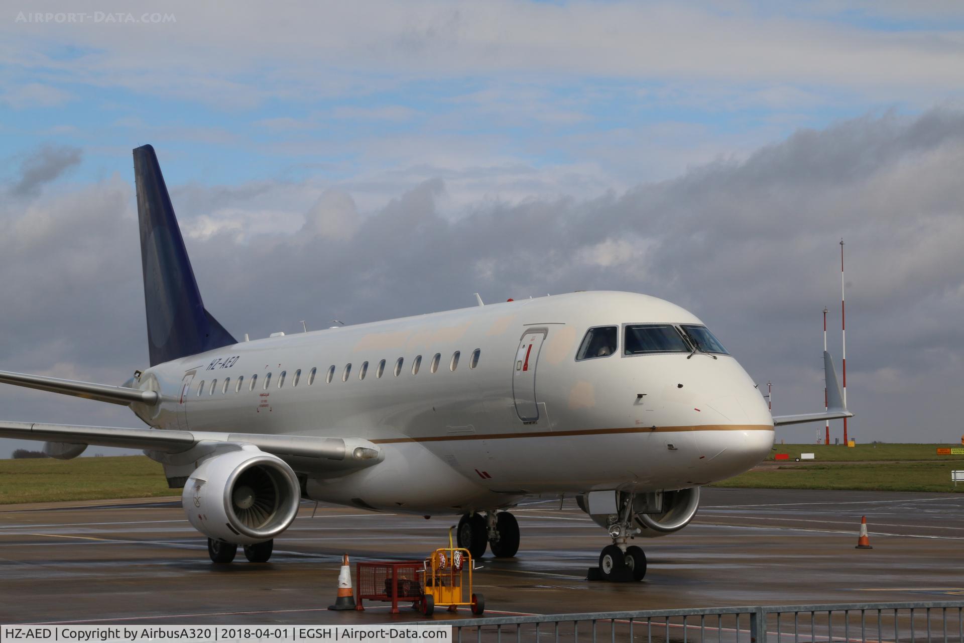 HZ-AED, 2006 Embraer 170LR (ERJ-170-100LR) C/N 17000119, Parked on stand sunny Easter Sunday