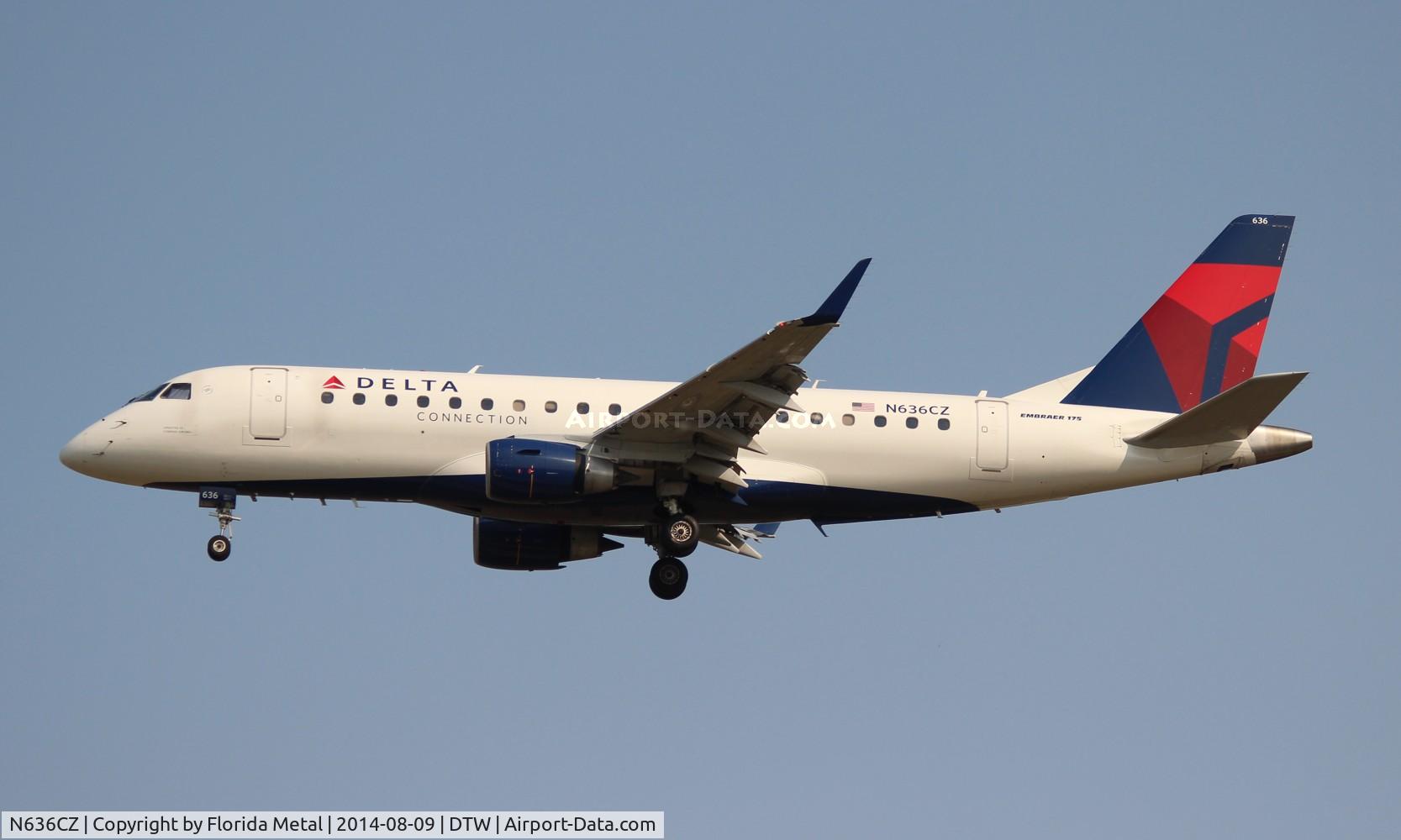 N636CZ, 2008 Embraer 175LR (ERJ-170-200LR) C/N 17000253, Delta Connection