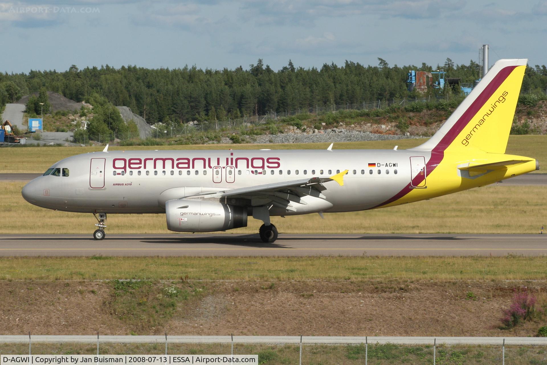 D-AGWI, 2008 Airbus A319-132 C/N 3358, Germanwings
