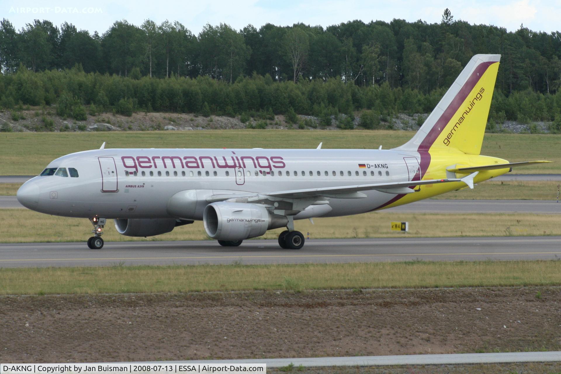 D-AKNG, 1997 Airbus A319-112 C/N 654, Germanwings