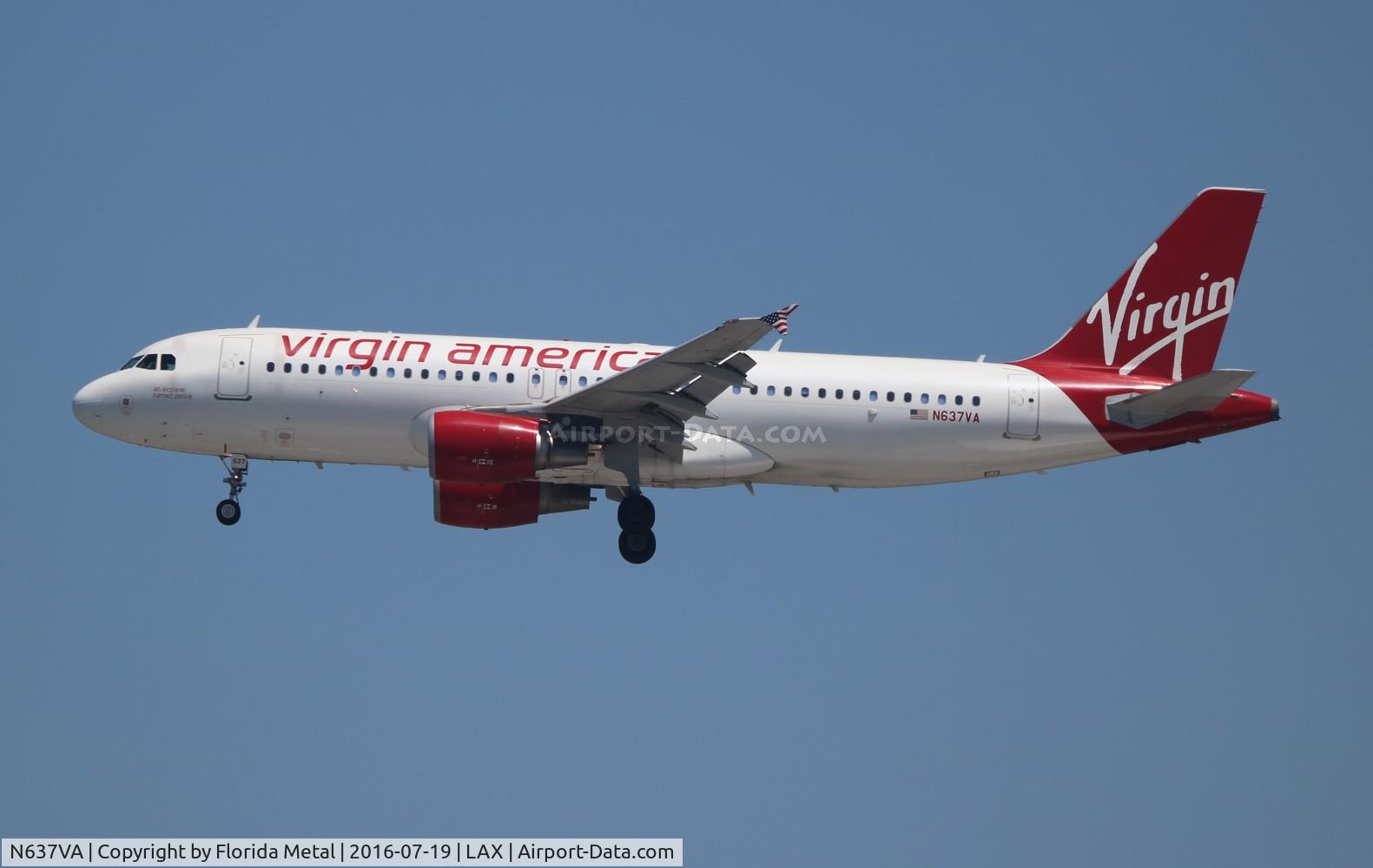 N637VA, 2008 Airbus A320-214 C/N 3465, Virgin America
