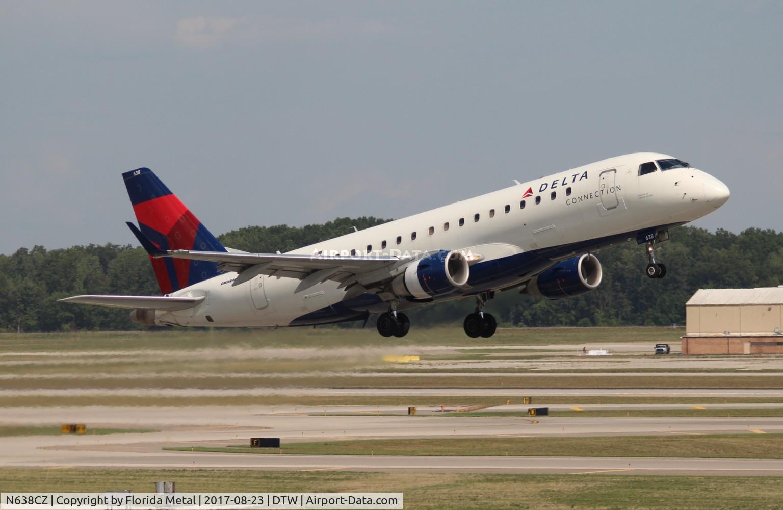N638CZ, 2008 Embraer 175LR (ERJ-170-200LR) C/N 17000259, Delta Connection
