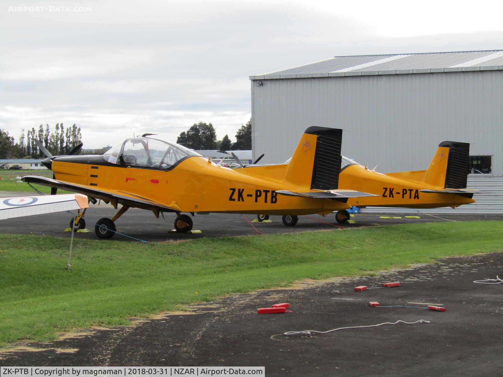 ZK-PTB, 1998 Pacific Aerospace CT/4E Airtrainer C/N 201, with partner at AMZ awaiting new home