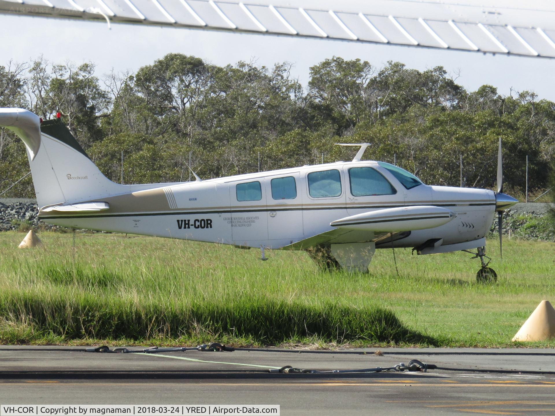 VH-COR, 1973 Beech A36 Bonanza 36 C/N E-412, at redcliffe