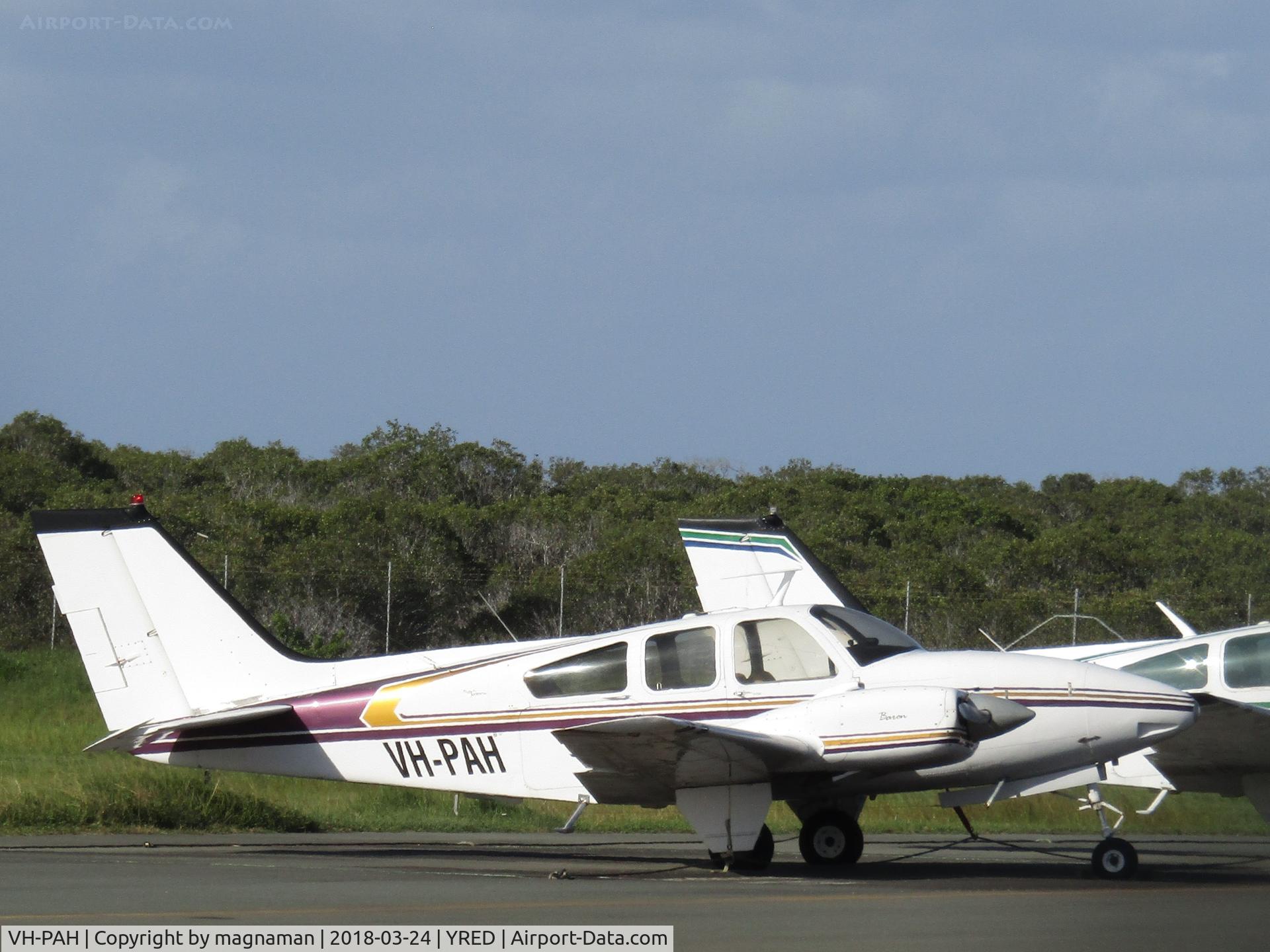 VH-PAH, 1969 Beech D55 Baron C/N TE-742, in sun at redcliffe