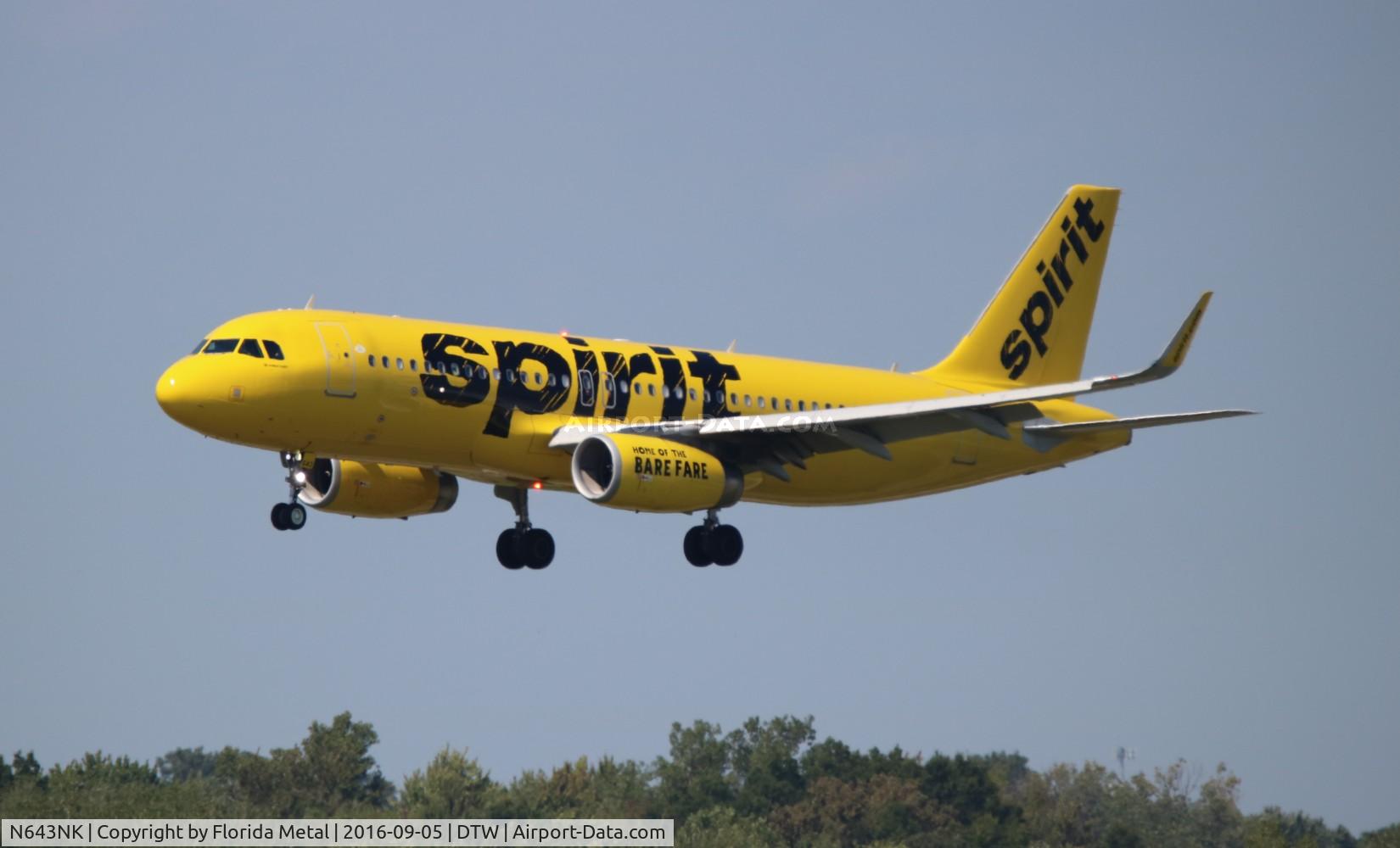 N643NK, 2015 Airbus A320-232 C/N 6616, Spirit