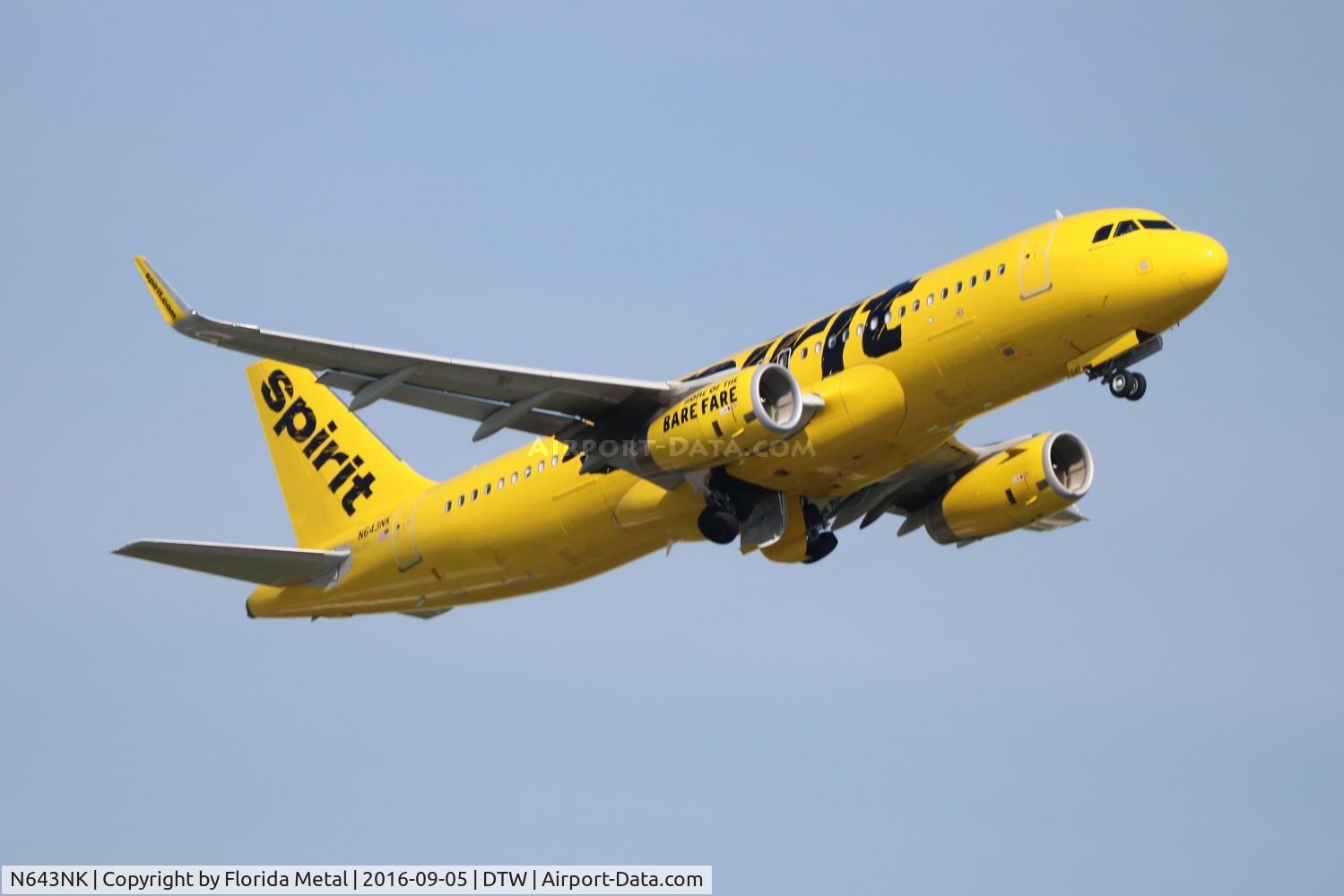 N643NK, 2015 Airbus A320-232 C/N 6616, Spirit