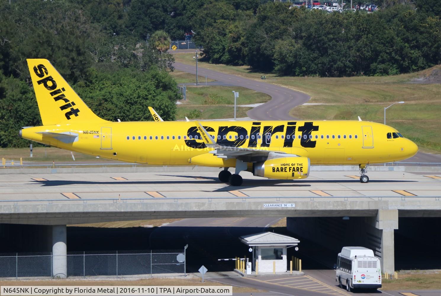 N645NK, 2016 Airbus A320-232 C/N 7008, Spirit