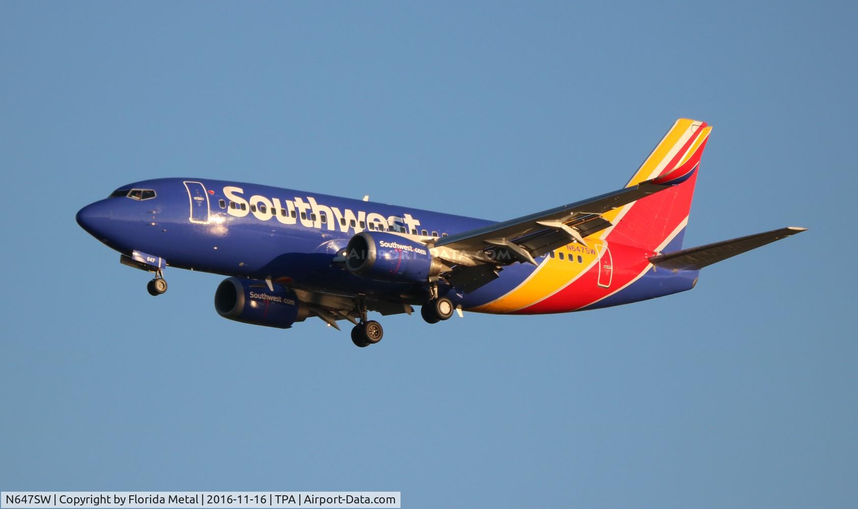 N647SW, 1997 Boeing 737-3H4 C/N 27717, Southwest former Triple Crown One