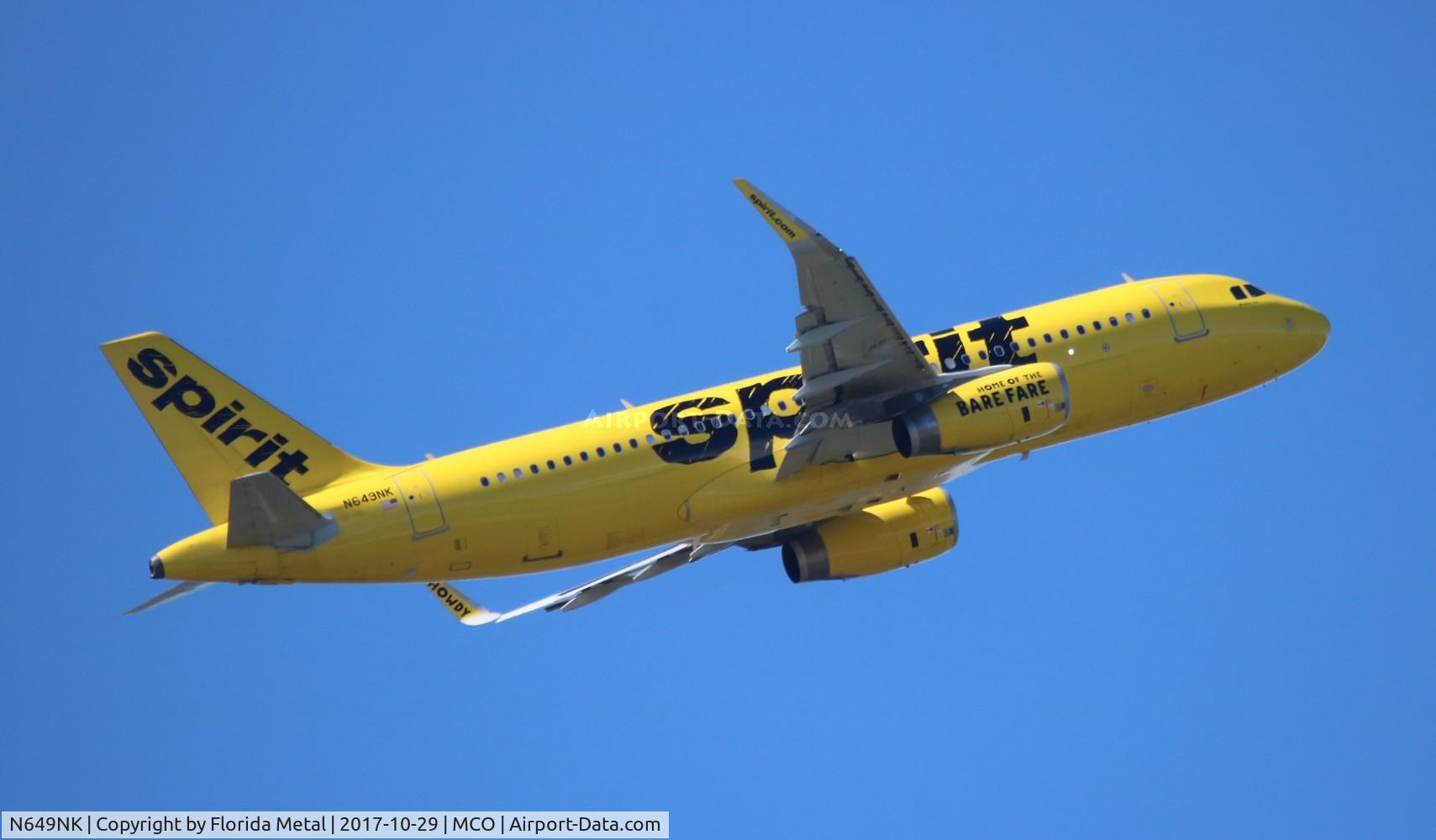 N649NK, 2017 Airbus A320-232 C/N 7679, Spirit