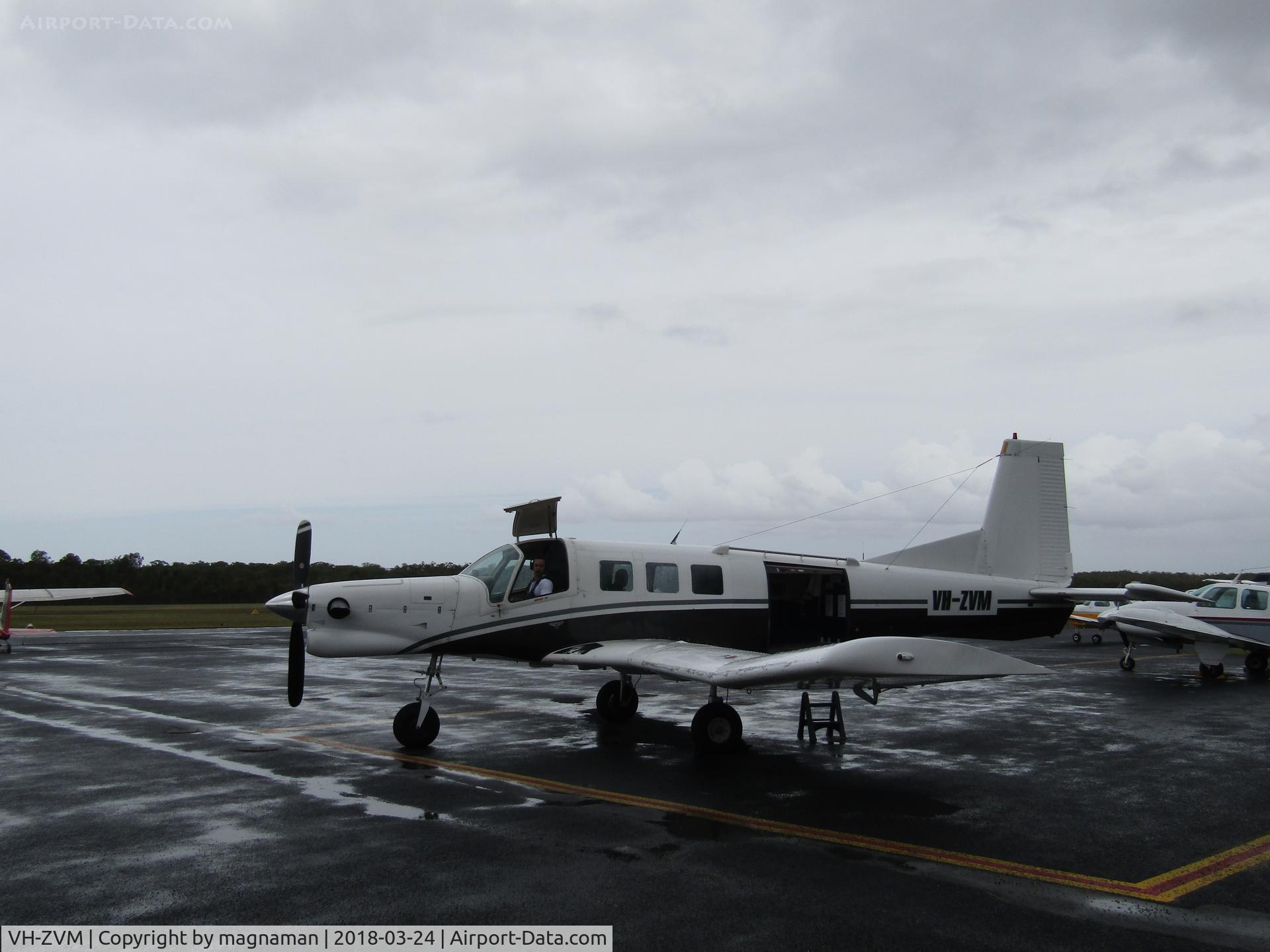 VH-ZVM, 2006 Pacific Aerospace 750XL C/N 126, loading up at Caloundra