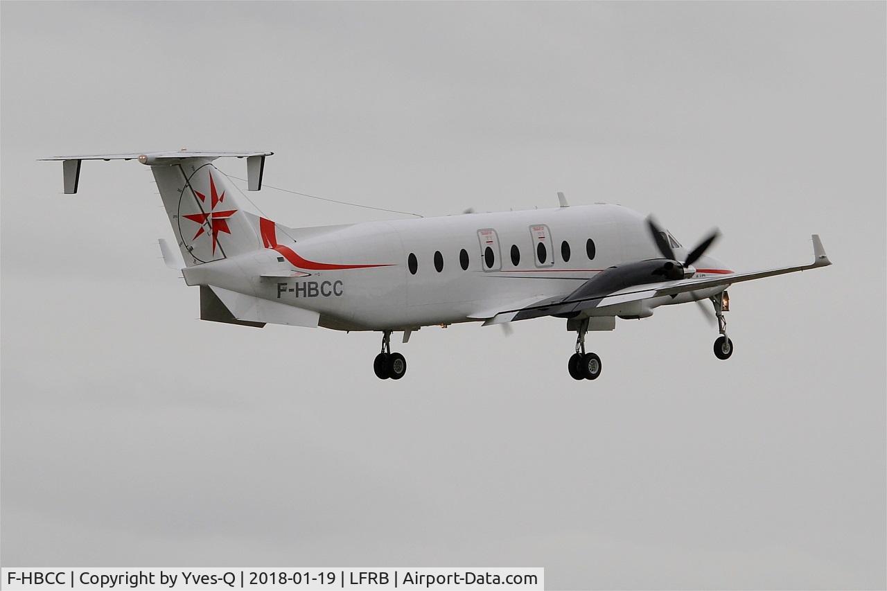 F-HBCC, 1999 Beech 1900D C/N UE-350, Beech 1900D, Take off rwy 25L, Brest-Bretagne Airport (LFRB-BES)