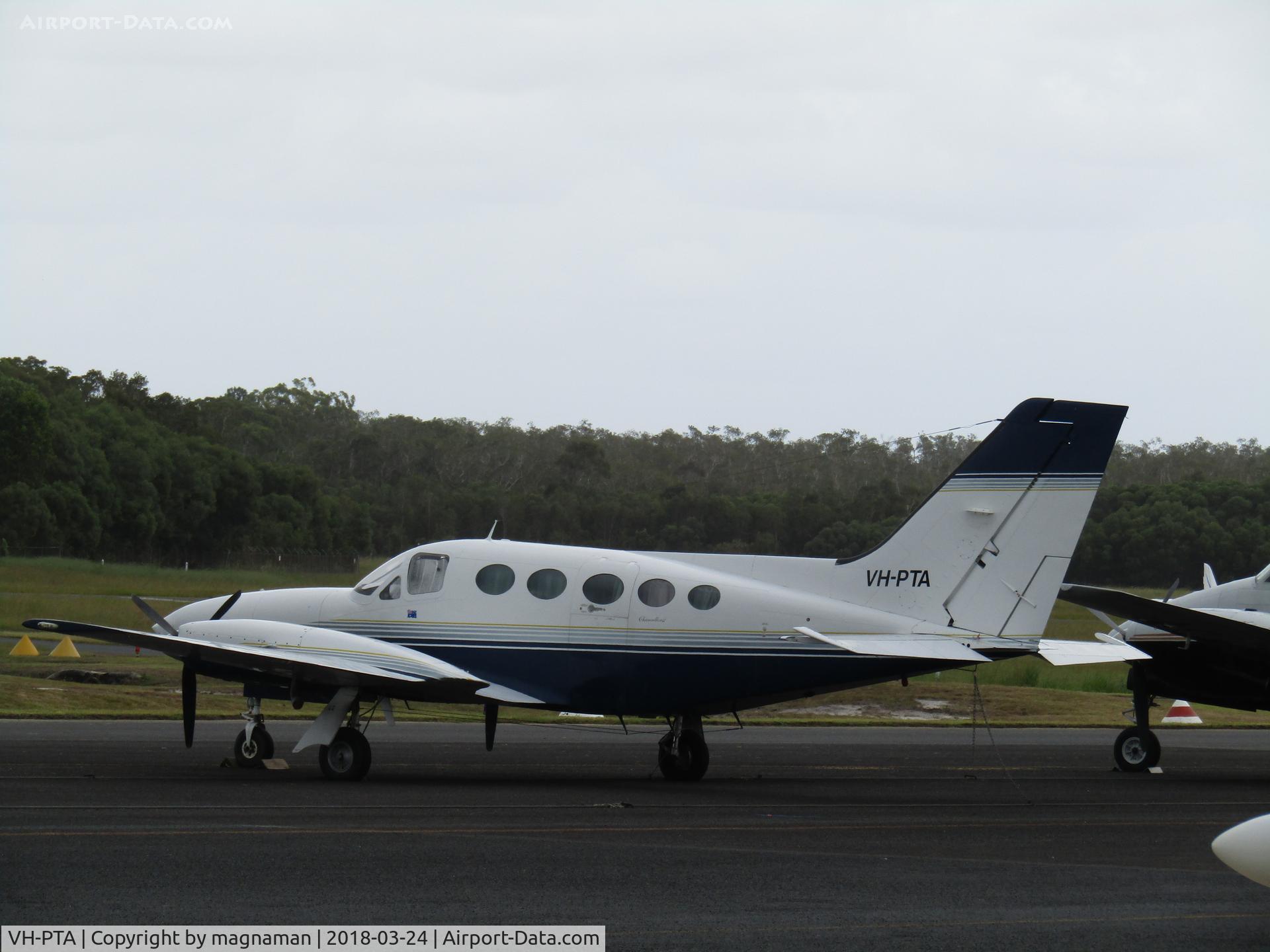 VH-PTA, 1979 Cessna 414A Chancellor C/N 414A0490, at caloundra