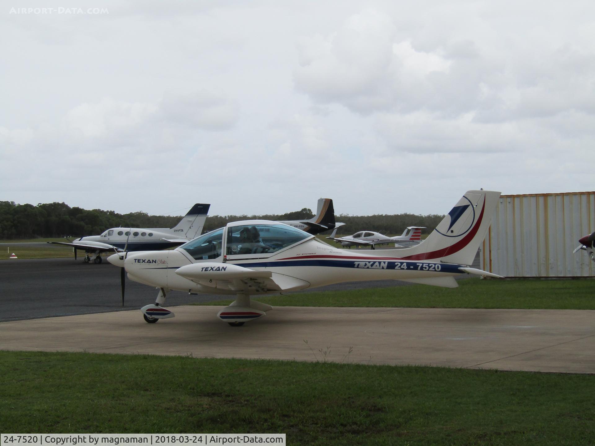 24-7520, Fly Synthesis Texan C/N F901193107/550, one of many ultralight reg at Caloundra