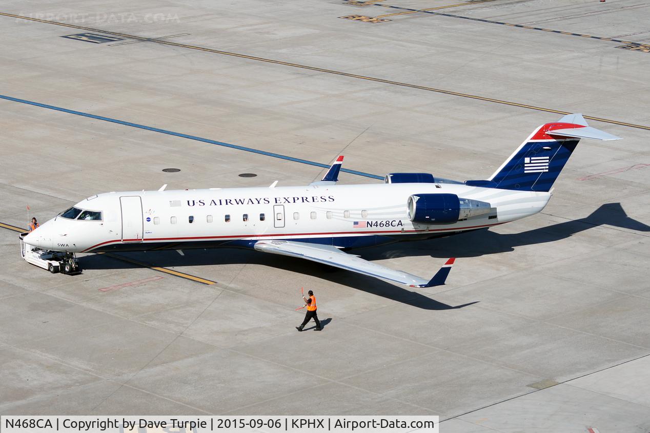 N468CA, 2002 Bombardier CRJ-200ER (CL-600-2B19) C/N 7649, No comment.
