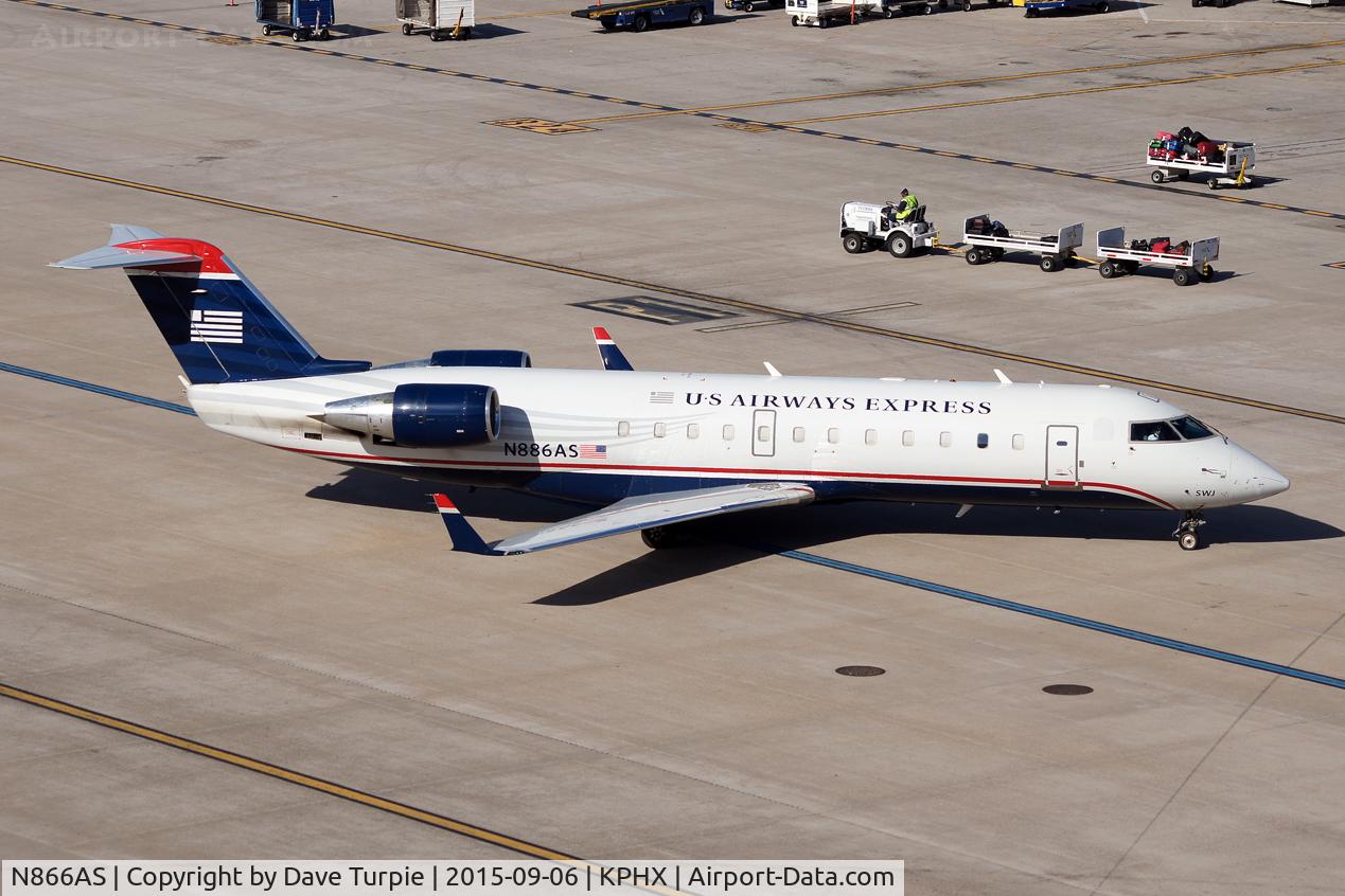 N866AS, 2001 Bombardier CRJ-200ER (CL-600-2B19) C/N 7517, No comment.