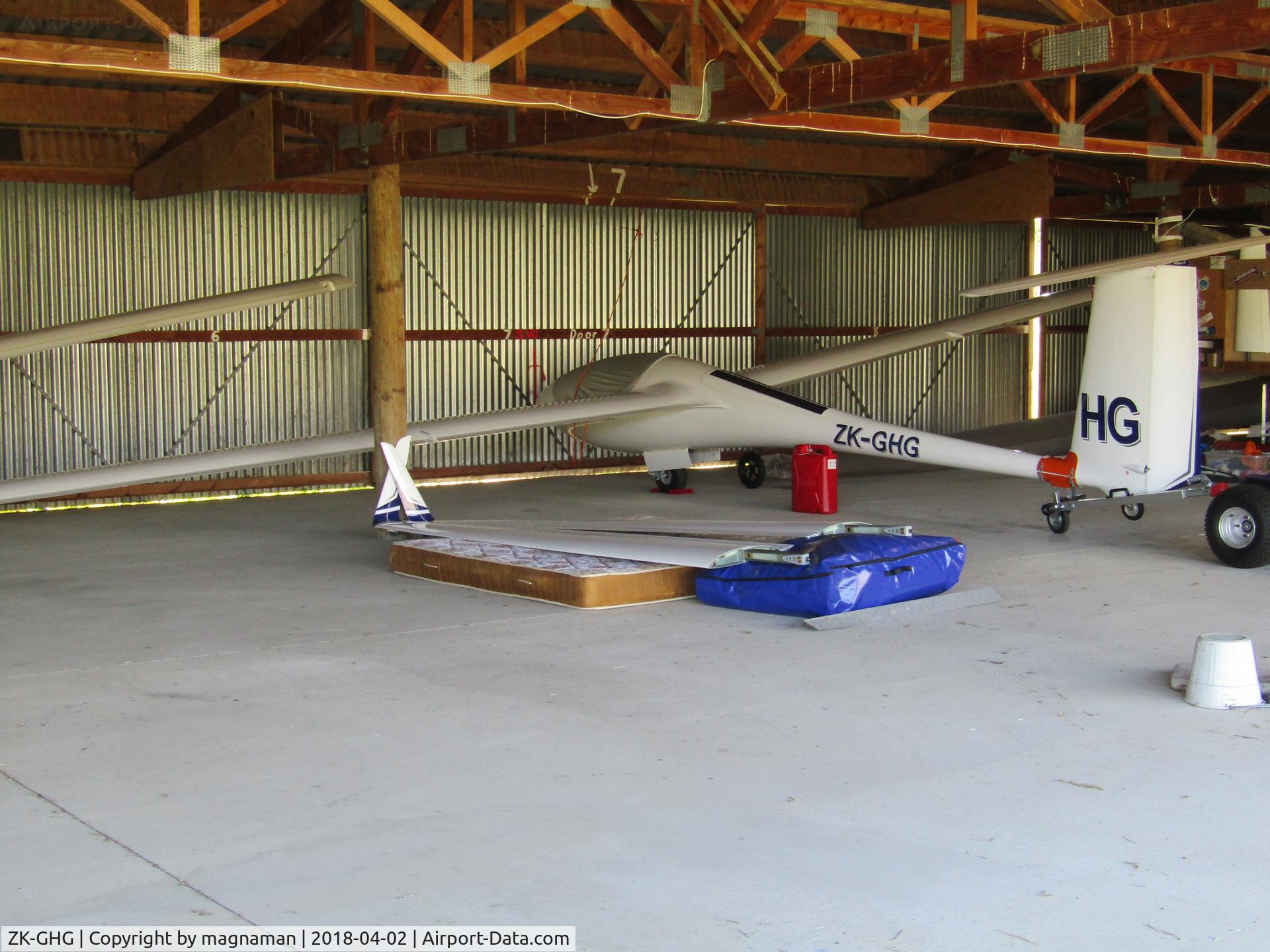 ZK-GHG, Schleicher ASH-31Mi C/N 31131, glider in hangar at Drury