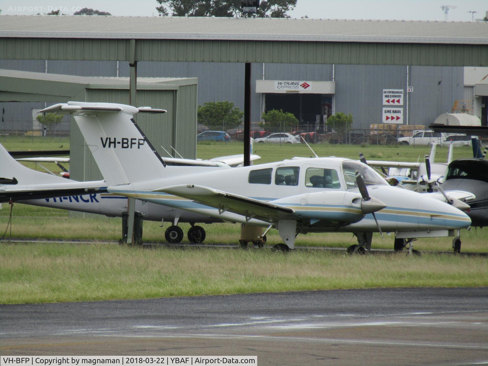VH-BFP, 1978 Beech 76 Duchess C/N ME-75, on apron