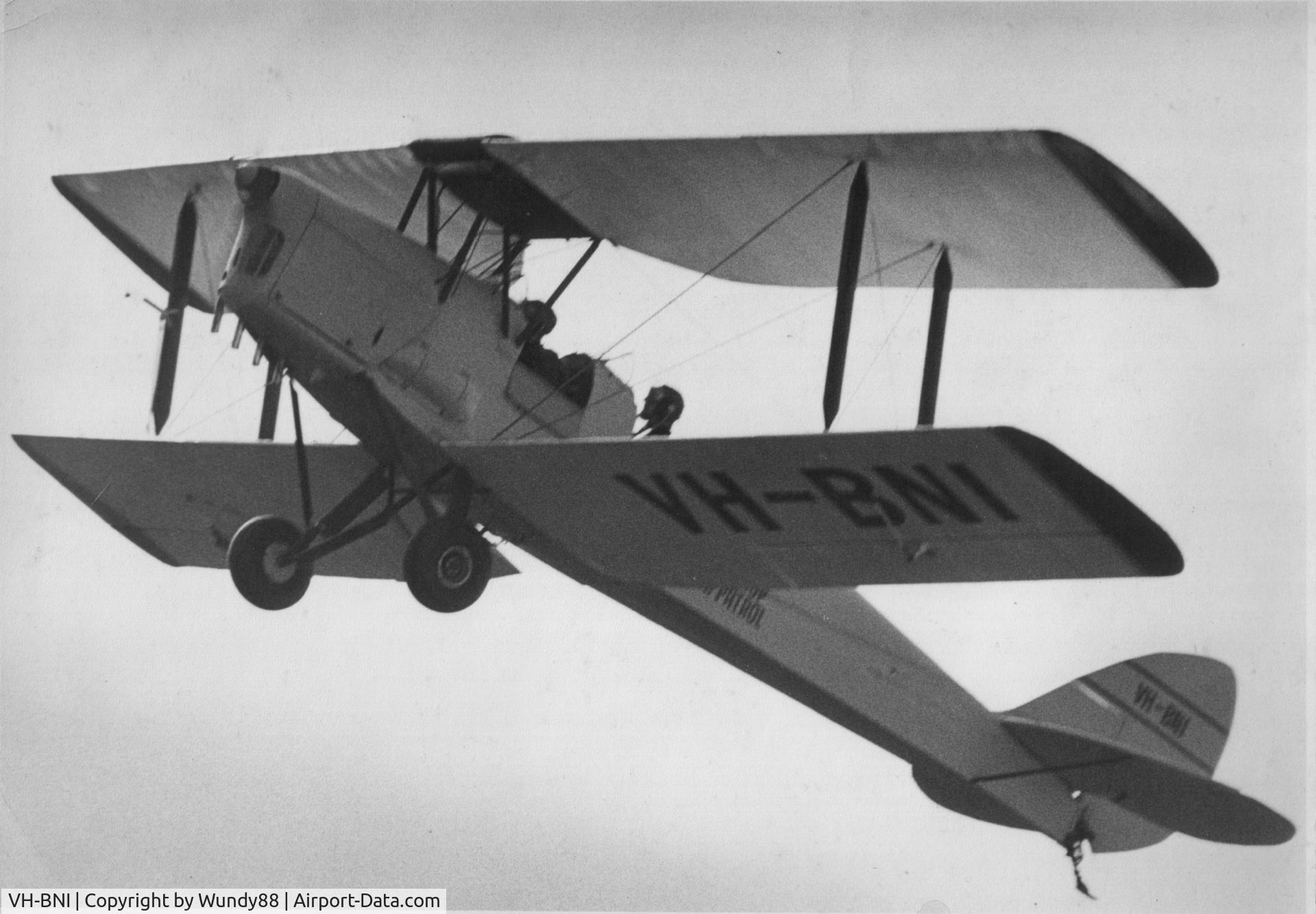 VH-BNI, 1942 De Havilland Australia DH-82A Tiger Moth C/N DHA1048, South of Adelaide; 1960's