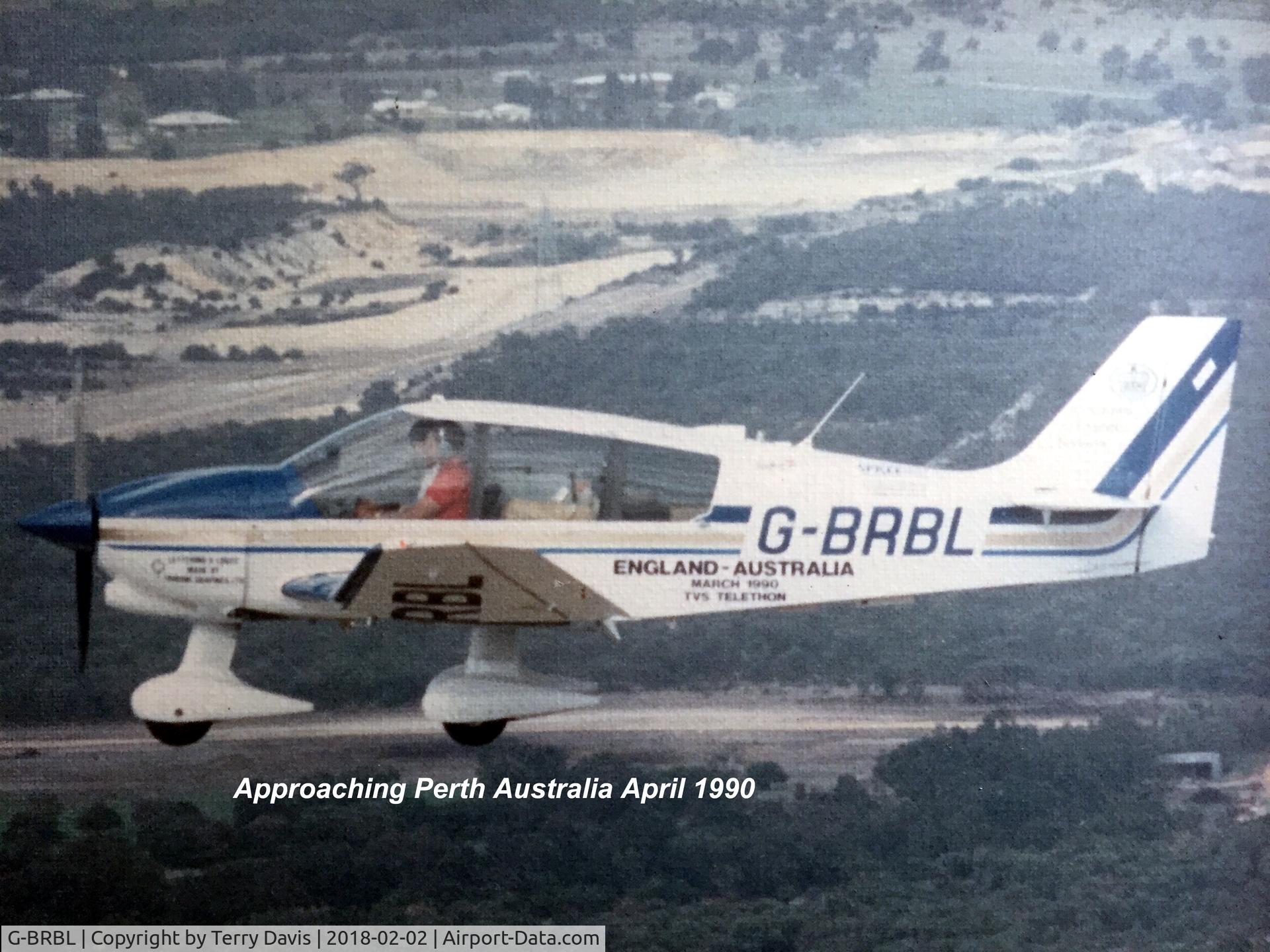 G-BRBL, 1989 Robin DR-400-180 Regent Regent C/N 1920, Leaving Rochester Kent for Perth Australia 25th March 1990, arriving Perth 18th April 1990