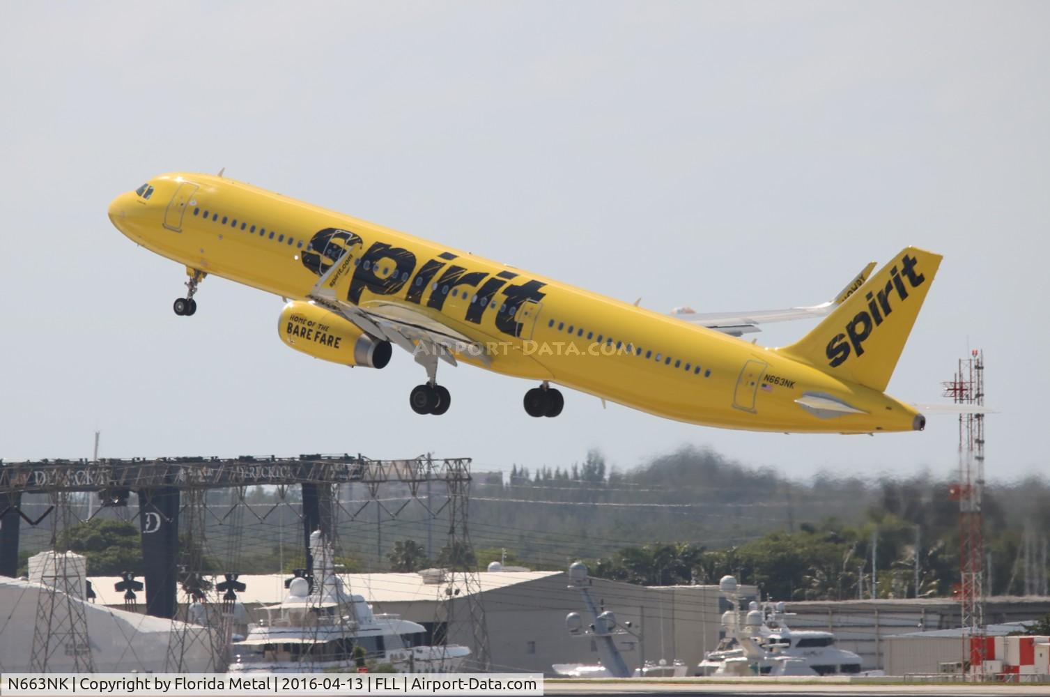 N663NK, 2016 Airbus A321-231 C/N 6994, Spirit