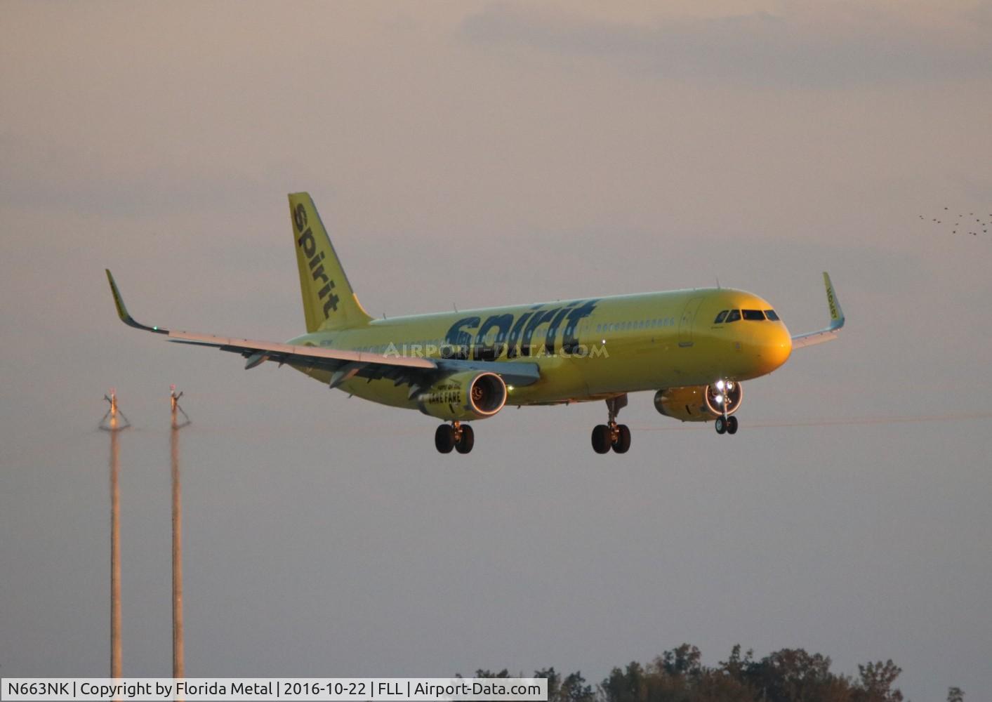 N663NK, 2016 Airbus A321-231 C/N 6994, Spirit
