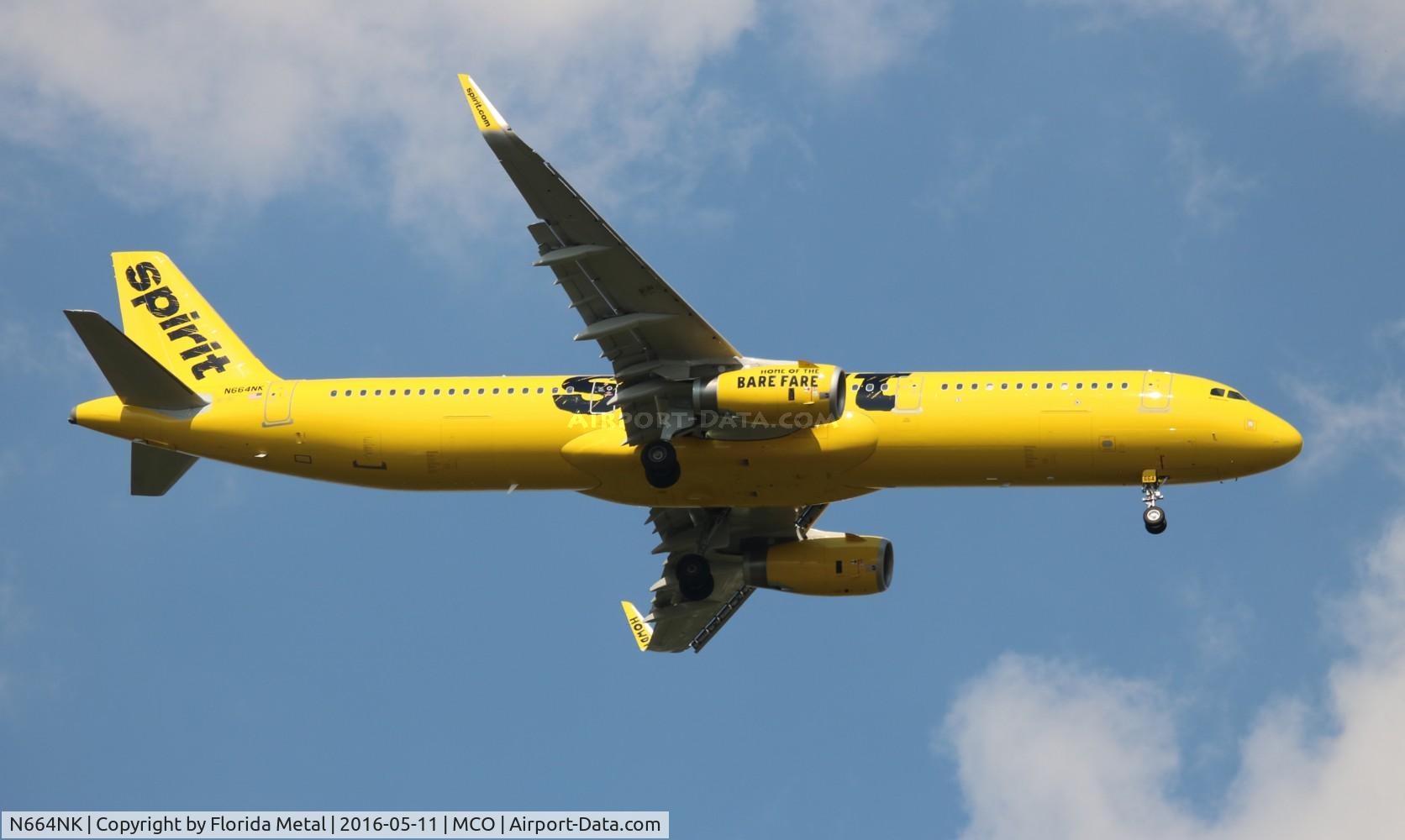 N664NK, 2016 Airbus A321-231 C/N 7021, Spirit