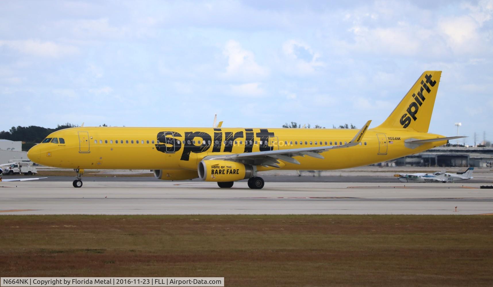N664NK, 2016 Airbus A321-231 C/N 7021, Spirit