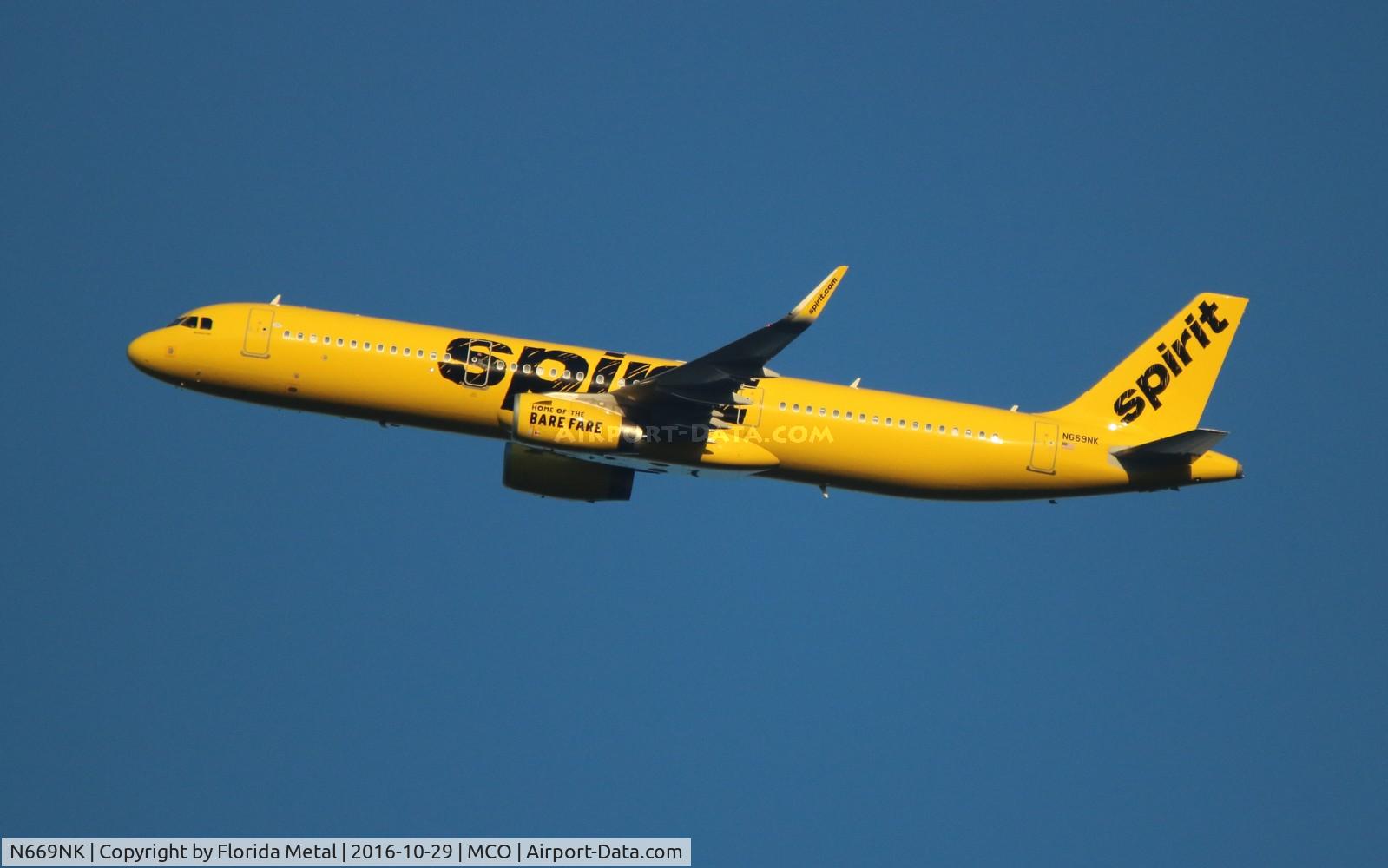 N669NK, 2016 Airbus A321-231 C/N 7296, Spirit