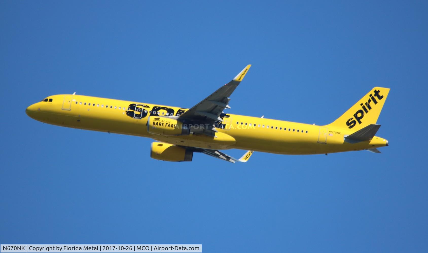 N670NK, 2016 Airbus A321-231 C/N 7106, Spirit