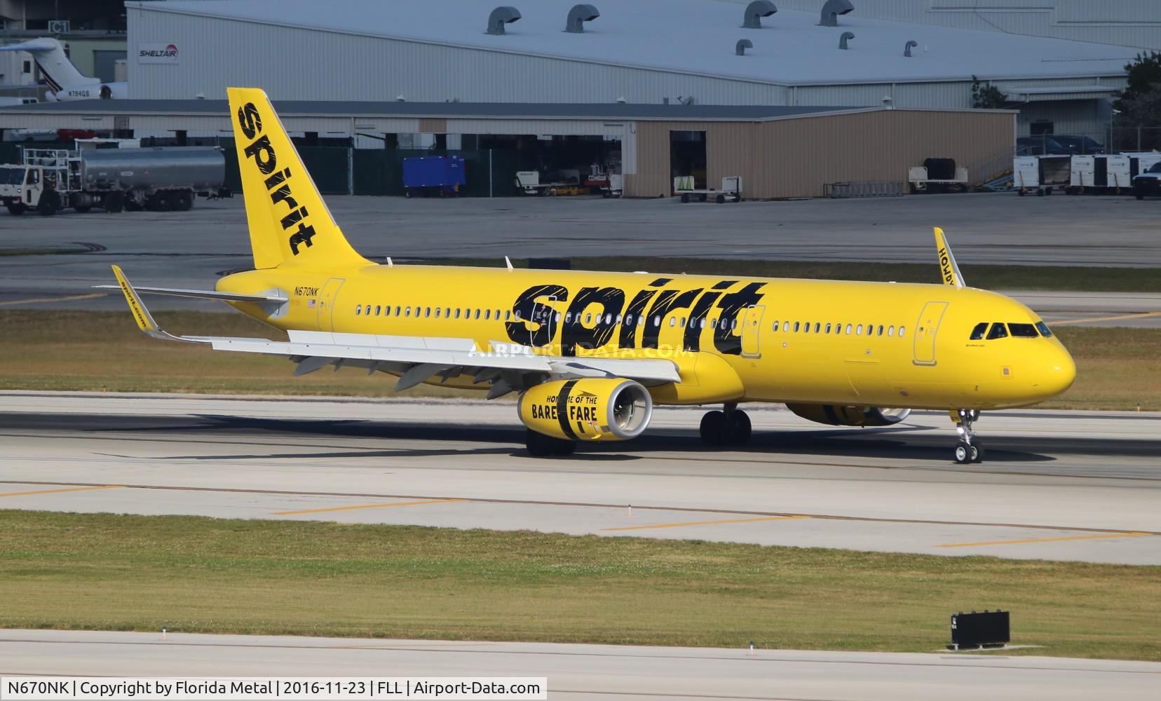 N670NK, 2016 Airbus A321-231 C/N 7106, Spirit