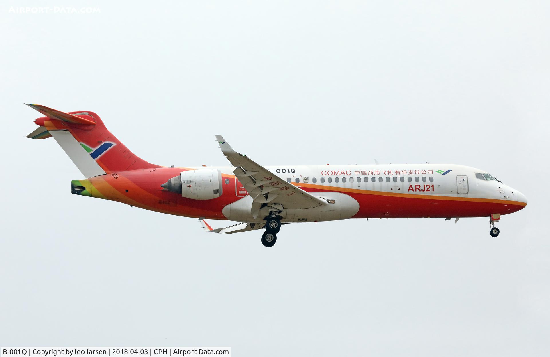 B-001Q, 2010 Comac ARJ21-700 Xiangfeng C/N 104, Copenhagen 3.4.2018 First visit of the Type