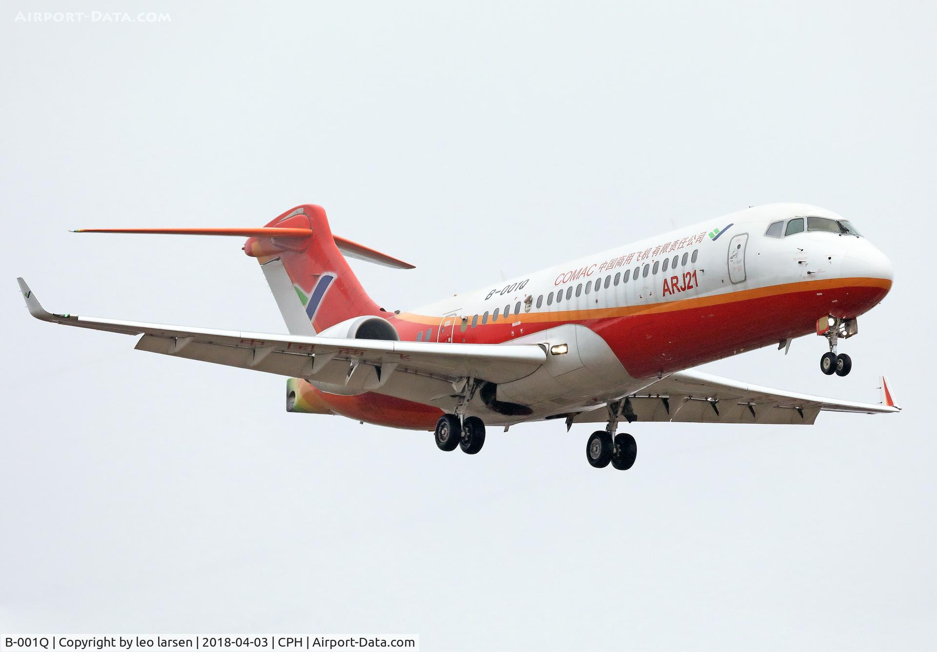 B-001Q, 2010 Comac ARJ21-700 Xiangfeng C/N 104, Copenhagen 3.4.2018 My Photo nr 10.000 on APD