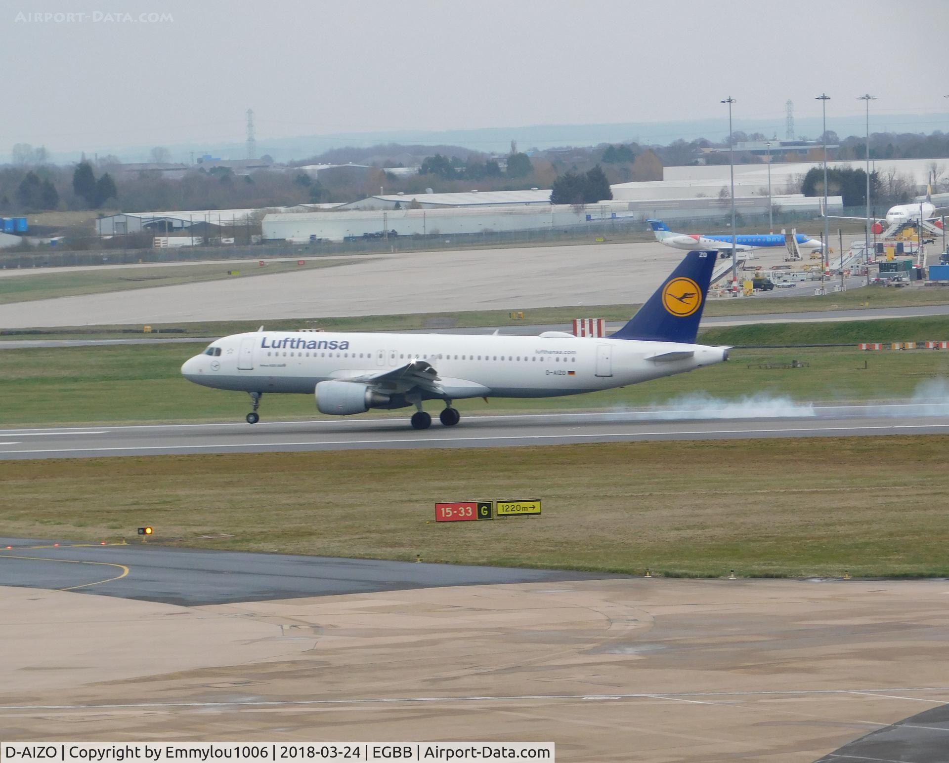 D-AIZO, 2012 Airbus A320-214 C/N 5441, from freeport car park