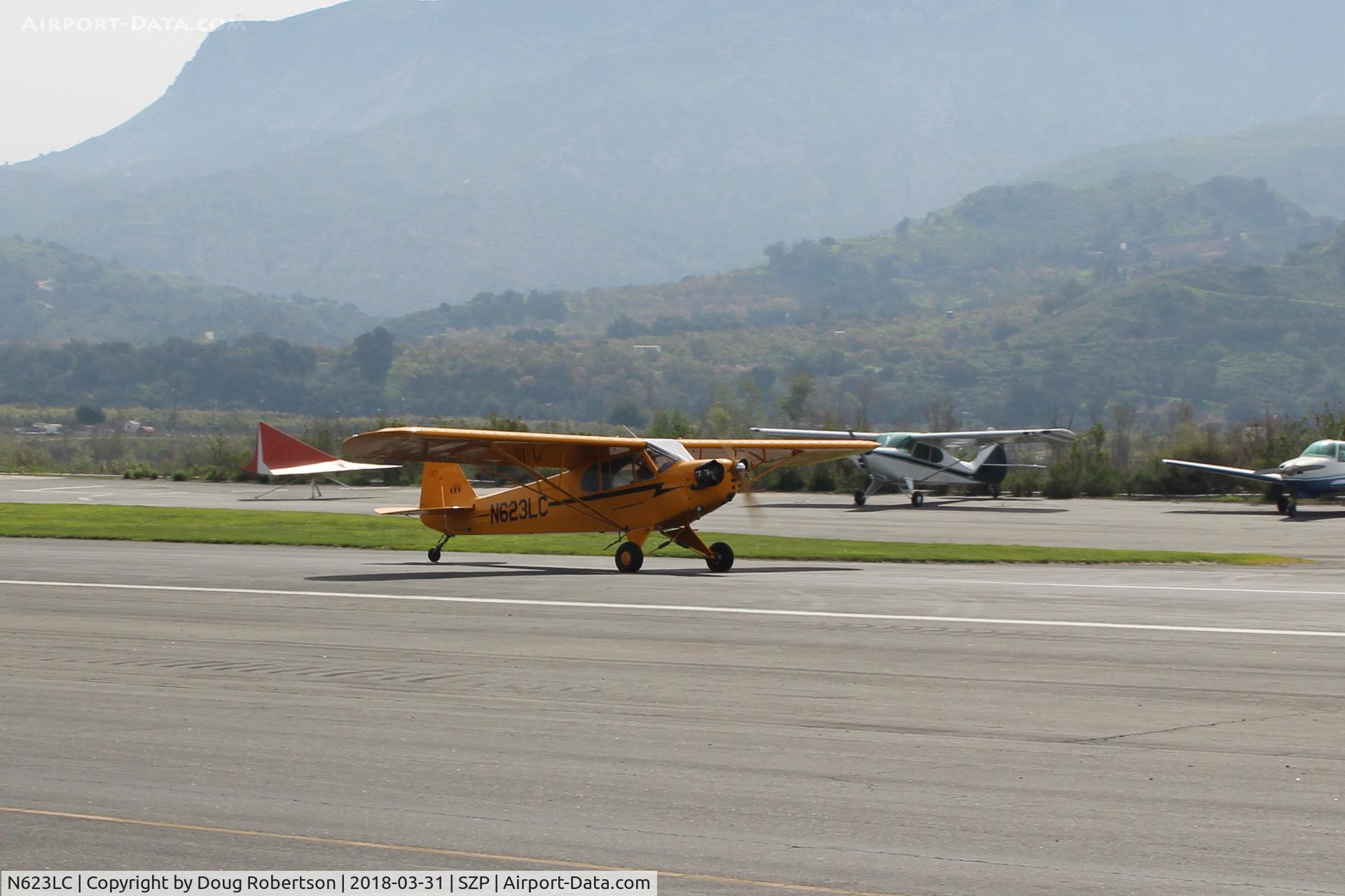 N623LC, 2006 American Legend AL3C-100 C/N AL-1024, 2006 American Legend Aircraft LEGEND AL3C-100 CUB, S-LSA open cowl version, Continental O-200 100 Hp, Alaska re-visitor, landing roll Rwy 22